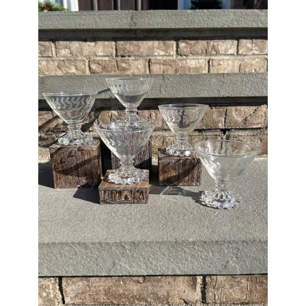 Anchor Hocking Berwick Boopie Clear Glass Champagne/Sherbet Coupe.